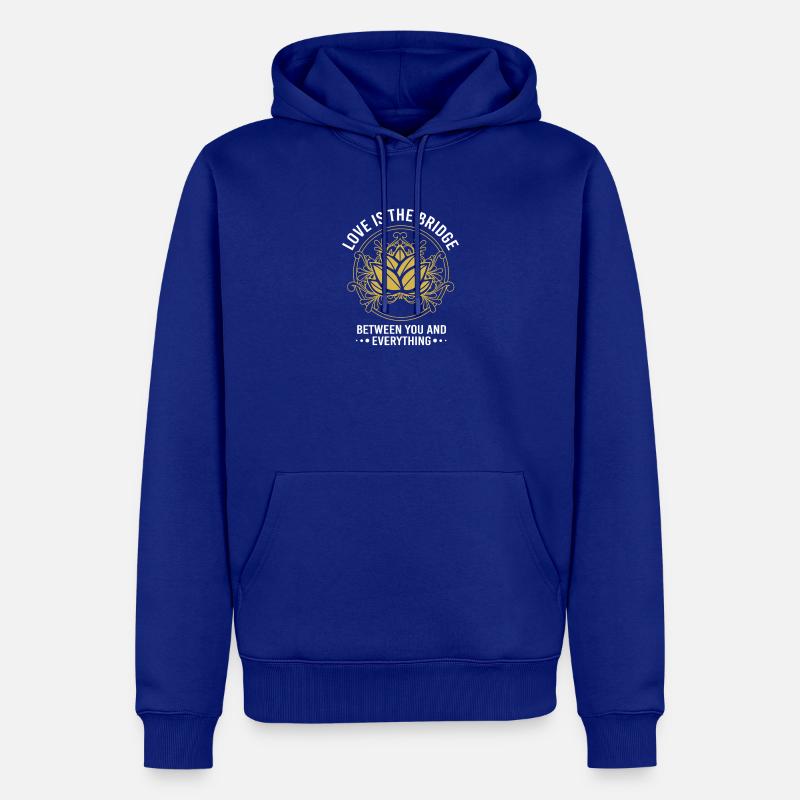 Méditation zen Bouddhisme Bouddhiste Bouddhiste Chakra - Sweat à capuche Premium bio Homme - bleu roi