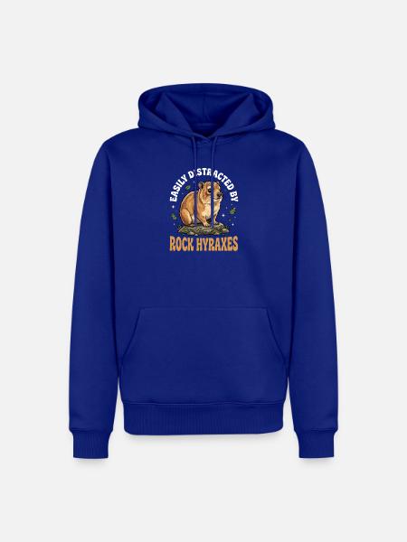 Easily distracted by rock hyraxes - Men’s Premium Organic Hoodie - royal blue