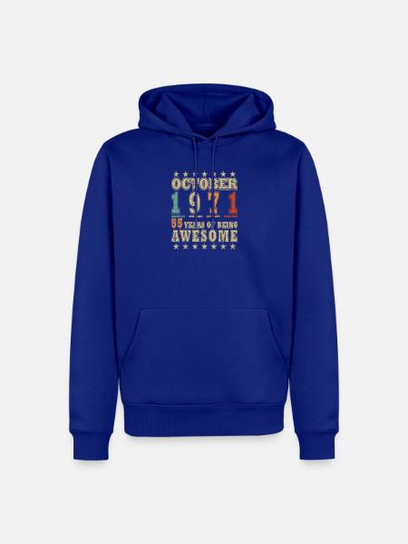 Originaler Oktober 1971 Retro-Stil - Männer Premium Bio Hoodie - Royalblau