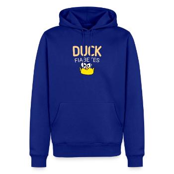 Ente Fiabetes wieder  - Männer Premium Bio Hoodie - Royalblau - Vorne - Nico (187cm)