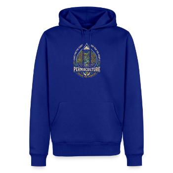 Permakultur-Wasserkreislauf - Männer Premium Bio Hoodie - Royalblau - Vorne - Nico (187cm)