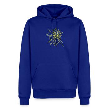 gelbes spinnennetz  - Männer Premium Bio Hoodie - Royalblau - Vorne - Nico (187cm)