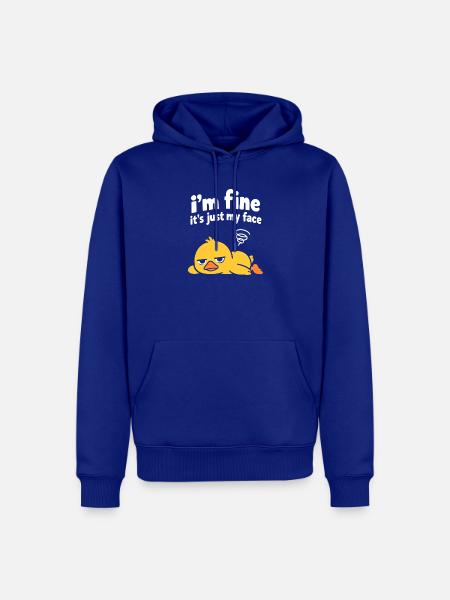 Entspanntes Entengesicht-Meme - Männer Premium Bio Hoodie - Royalblau