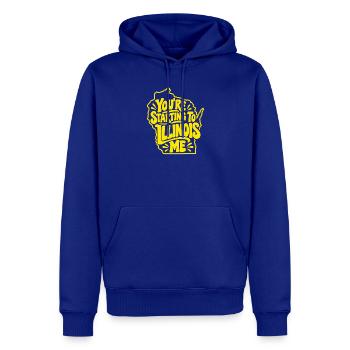 Du fängst an mich Illinois zu nennen - Männer Premium Bio Hoodie - Royalblau - Vorne - Nico (187cm)