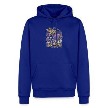 Kleine Flügel Großes Werk - Männer Premium Bio Hoodie - Royalblau - Vorne - Nico (187cm)