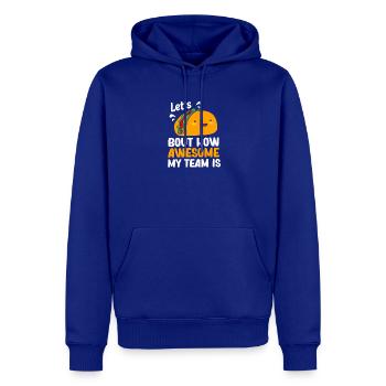 Mitarbeiter der Woche Mitarbeiter des Monats - Männer Premium Bio Hoodie - Royalblau - Vorne - Nico (187cm)