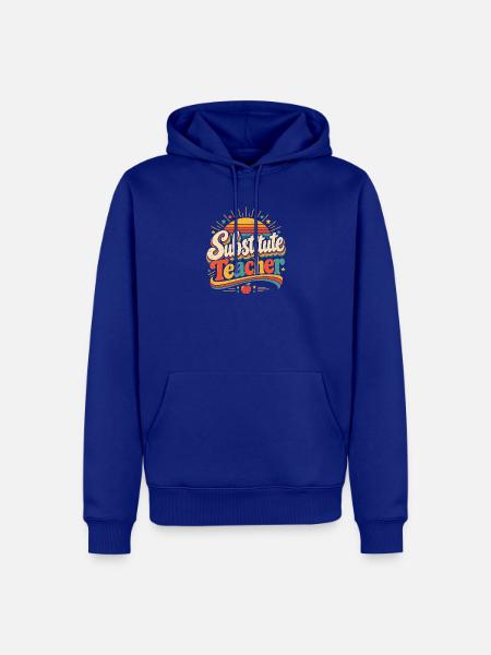 Retro Substitute Lehrer - Männer Premium Bio Hoodie - Royalblau