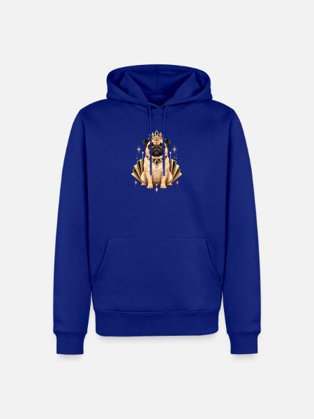 Mops Hund süßer Mops niedlicher Mops - Männer Premium Bio Hoodie - Royalblau