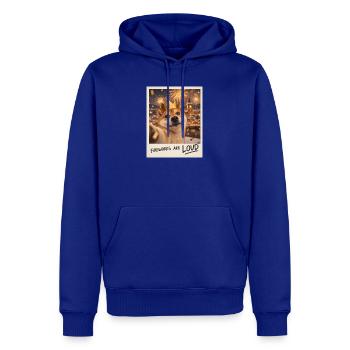 Fireworks Are Loud Shiba Inu Silvester - Männer Premium Bio Hoodie - Royalblau - Vorne - Nico (187cm)