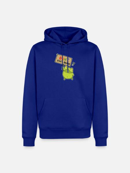 Bunter Demo-Frosch - Männer Premium Bio Hoodie - Royalblau