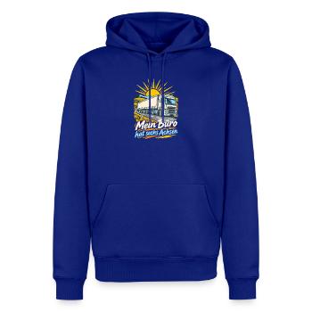 Mein Büro hat sechs Achsen LKW - Männer Premium Bio Hoodie - Royalblau - Vorne - Nico (187cm)