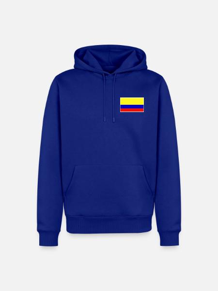 Colombia Flag Classic Frame - Männer Premium Bio Hoodie - Royalblau