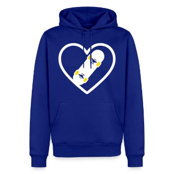 Skateboard Herz Street Sport Leidenschaft - Männer Premium Bio Hoodie - Royalblau - Vorne - Nico (187cm)