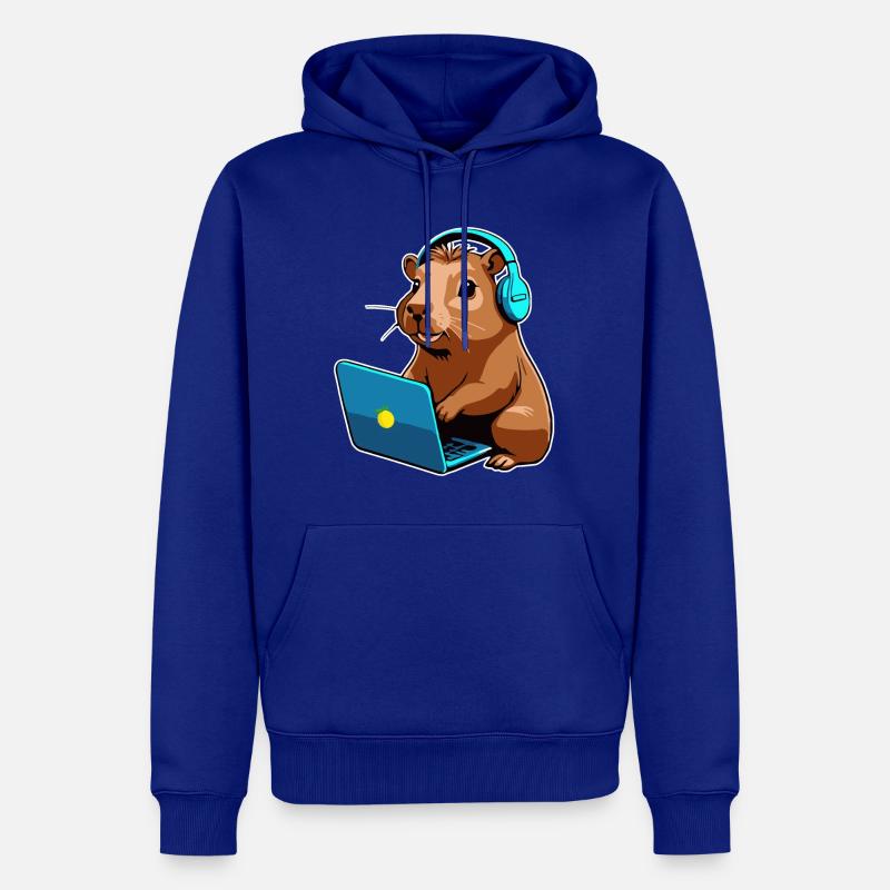 Capybara Programmierer Coder Computer - Männer Premium Bio Hoodie - Royalblau