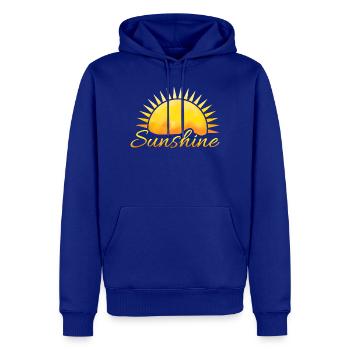 Soleil - Sweat à capuche Premium bio Homme - bleu roi - Devant - Nico (187cm)