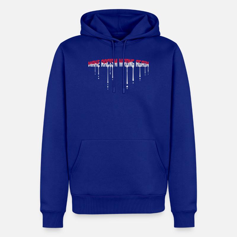 make racism wrong again - Männer Premium Bio Hoodie - Royalblau
