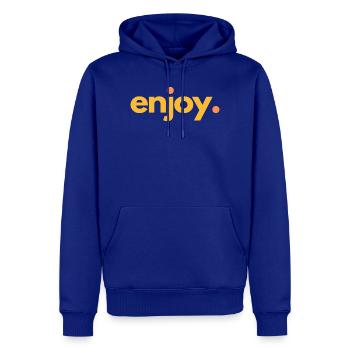 ENJOY.04 - Männer Premium Bio Hoodie - Royalblau - Vorne - Nico (187cm)