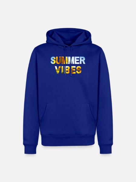 Summer Vibes Sunflower - Männer Premium Bio Hoodie - Royalblau