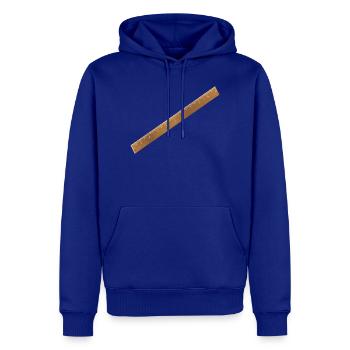 Motif de règle en bois classique - Mesurez avec style - Sweat à capuche Premium bio Homme - bleu roi - Devant - Nico (187cm)