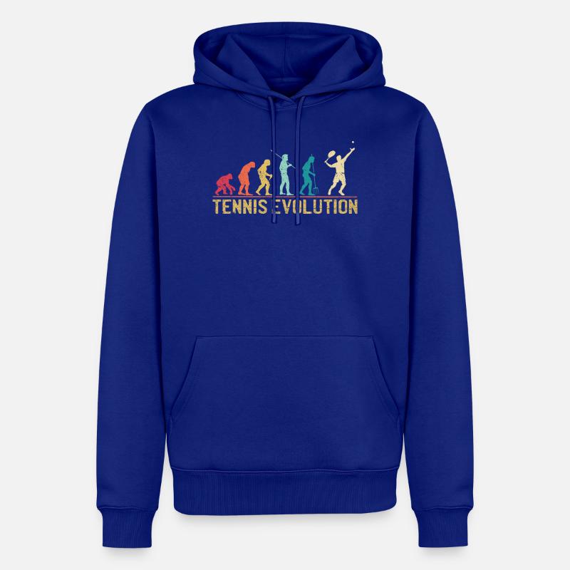 Tennis Evolution Evolution Conception graphique - Sweat à capuche Premium bio Homme - bleu roi