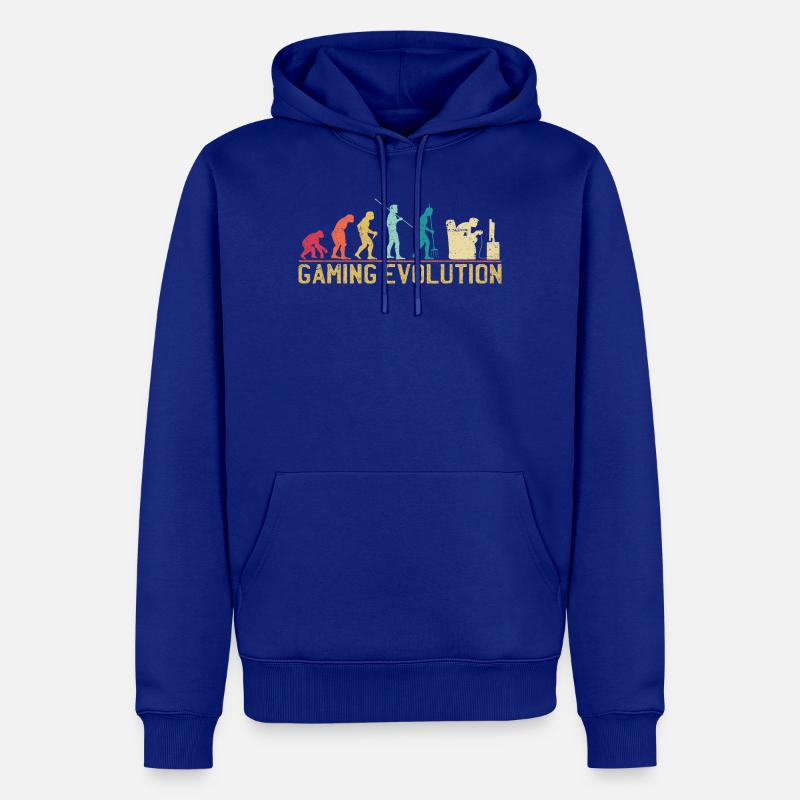 Illustrations de Gaming Evolution - Sweat à capuche Premium bio Homme - bleu roi