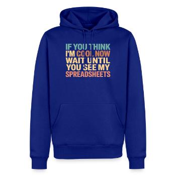 Conceptions de tableur amusantes pour l’actuaire statisticien - Sweat à capuche Premium bio Homme - bleu roi - Devant - Nico (187cm)
