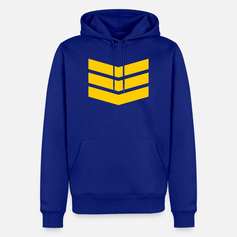 Chevron Stack Bold Pattern - Men’s Premium Organic Hoodie - royal blue