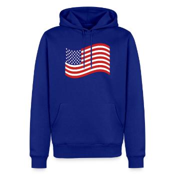Flagge der Vereinigten Staaten - Männer Premium Bio Hoodie - Royalblau - Vorne - Nico (187cm)