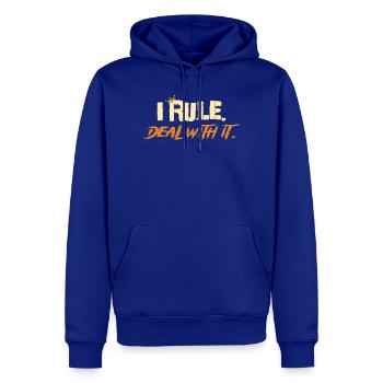 I_rule_2 - Männer Premium Bio Hoodie - Royalblau - Vorne - Nico (187cm)