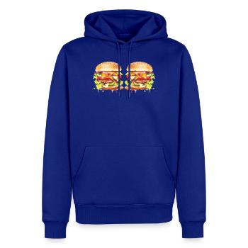 Explosion de l’aquarelle de Burger - Sweat à capuche Premium bio Homme - bleu roi - Devant - Nico (187cm)