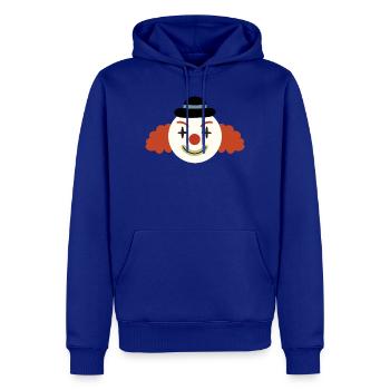 Fröhliche Clownsgesicht Retro-Kunst - Männer Premium Bio Hoodie - Royalblau - Vorne - Nico (187cm)