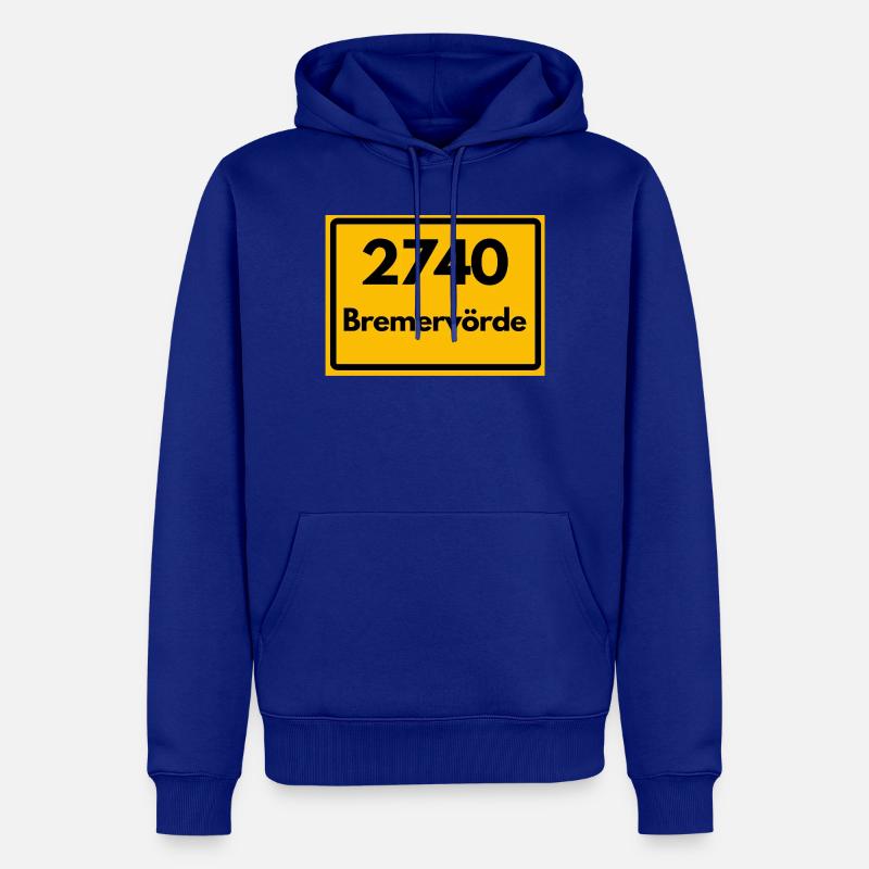 OLD POSTCODE POSTCODE RETRO 2740 BREMERVÖRDE – SEE - Men’s Premium Organic Hoodie - royal blue