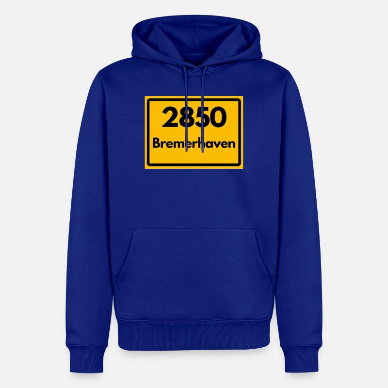 OLD POSTCODE POSTCODE RETRO 2850 BREMERHAVEN - Men’s Premium Organic Hoodie - royal blue