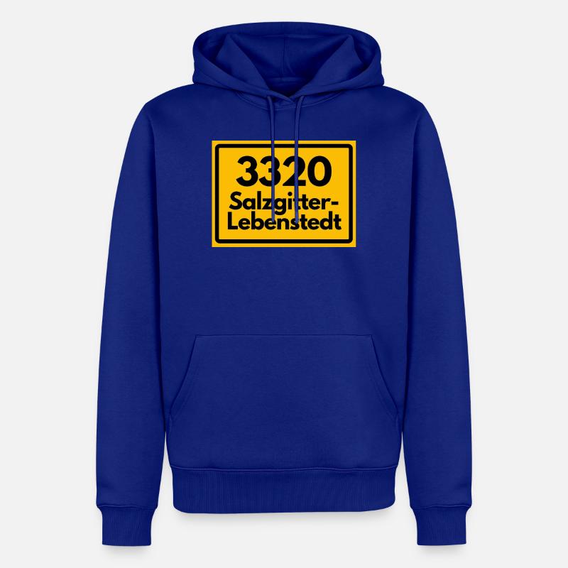 OLD POSTCODE POSTCODE RETRO 3320 SALZGITTER - Men’s Premium Organic Hoodie - royal blue