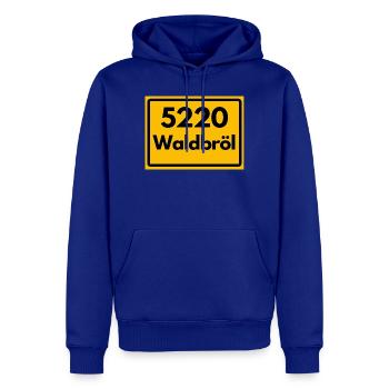 ALTE POSTLEITZAHL PLZ RETRO  5220 WALDBRÖL - Männer Premium Bio Hoodie - Royalblau - Vorne - Nico (187cm)