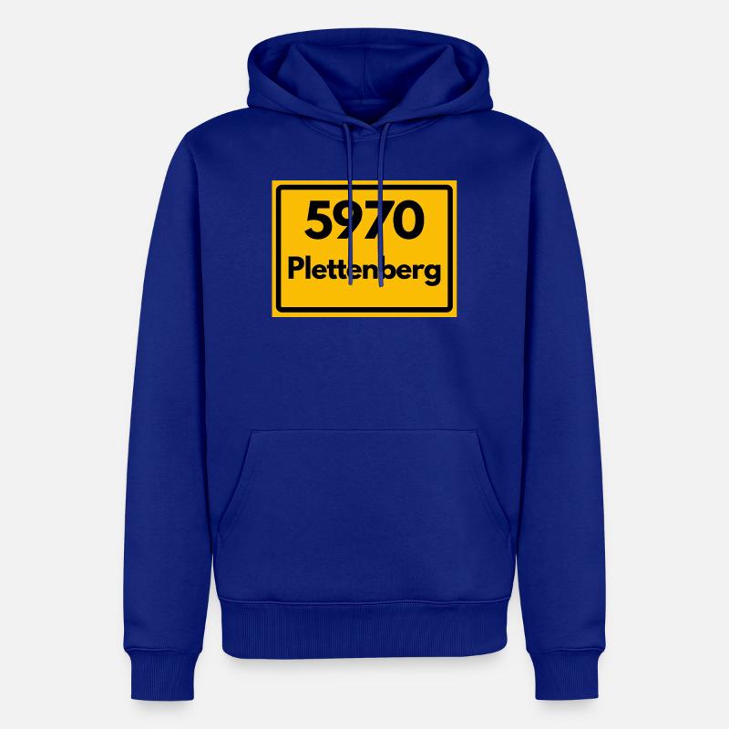 ANCIEN CODE POSTAL RETRO 5970 PLETTENBERG - Sweat à capuche Premium bio Homme - bleu roi