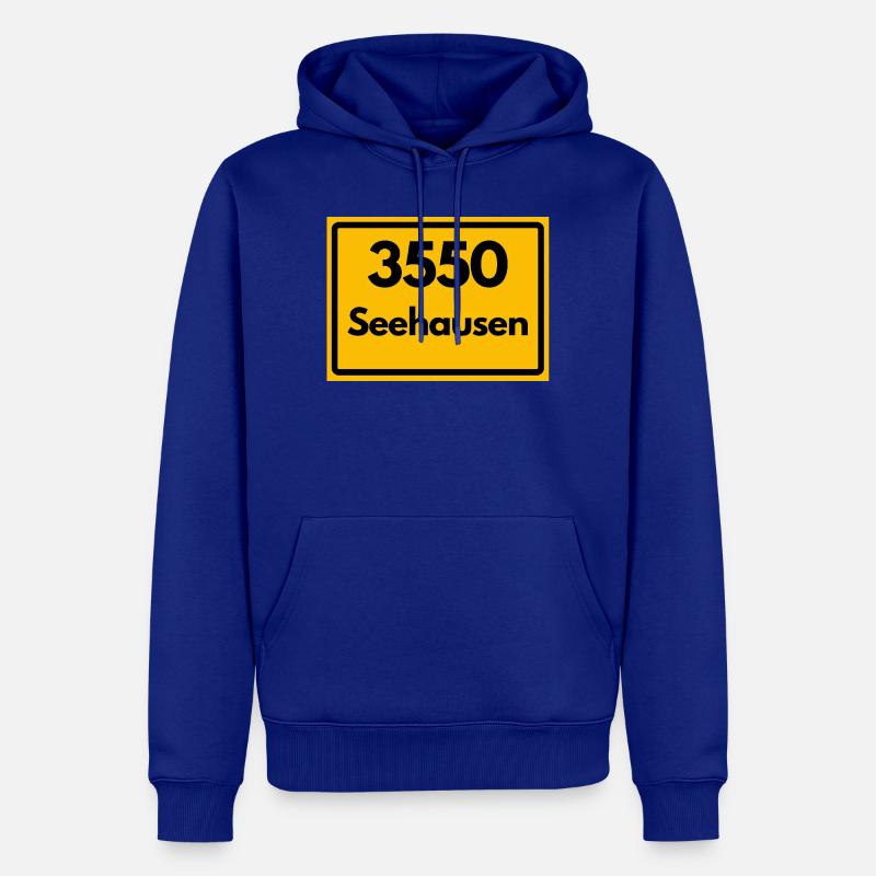 ANCIEN CODE POSTAL 3550 SEEHAUSEN HEIMATSTOLZ - Sweat à capuche Premium bio Homme - bleu roi