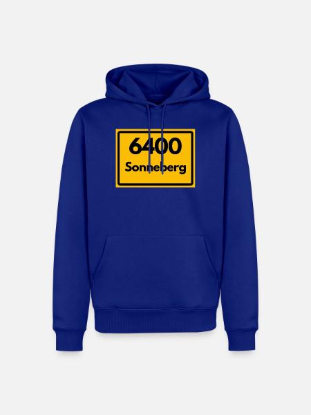 Alte Postleitzahl 6400 Sonneberg | DDR - Männer Premium Bio Hoodie - Royalblau
