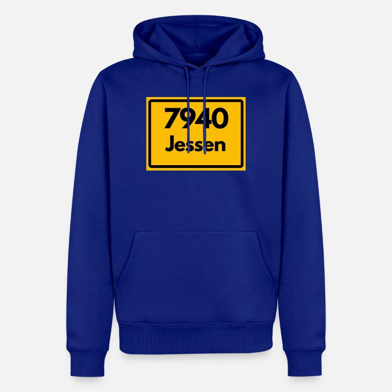 ANCIEN CODE POSTAL, SAXE-ANHALT 7940 JESSEN - Sweat à capuche Premium bio Homme - bleu roi