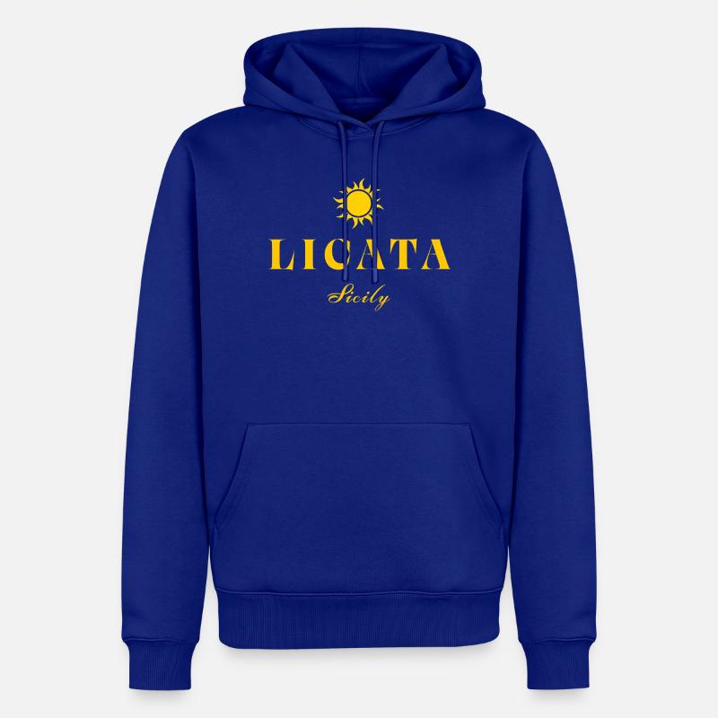 Licata, Sicily Sun - Sweat à capuche Premium bio Homme - bleu roi
