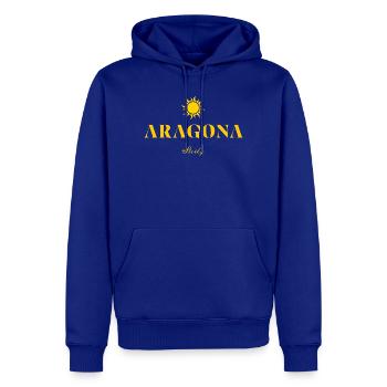 Logo du soleil d’Aragone Sicile - Sweat à capuche Premium bio Homme - bleu roi - Devant - Nico (187cm)