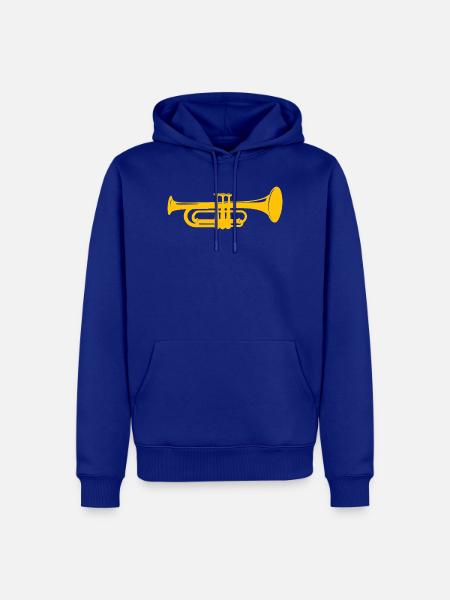 Trompette - Sweat à capuche Premium bio Homme - bleu roi
