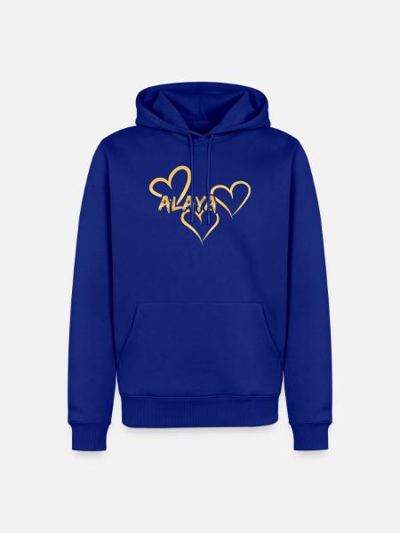 Vorname Alaya - Männer Premium Bio Hoodie - Royalblau