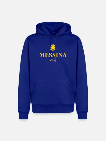 Messina, Sizilien, Sonnenemblem - Männer Premium Bio Hoodie - Royalblau