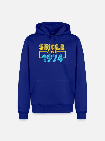Single 1974 - Männer Premium Bio Hoodie - Royalblau