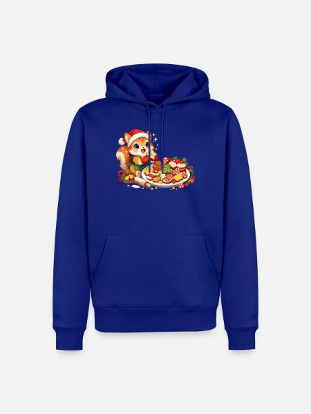 Niedliches Eichhörnchen Mit - Männer Premium Bio Hoodie - Royalblau