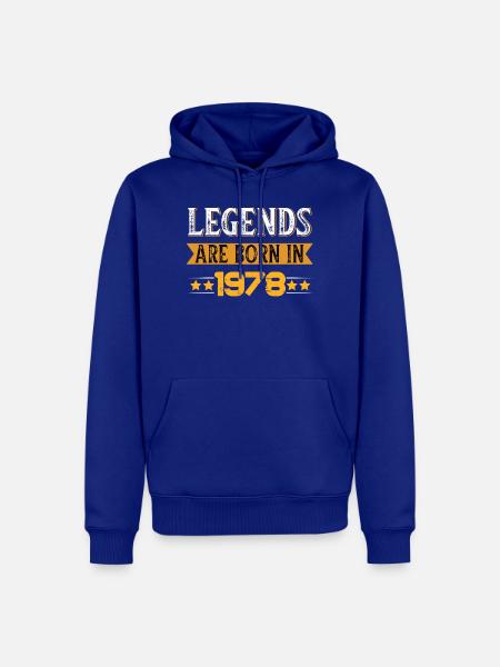 Birthday born in 1978 - Männer Premium Bio Hoodie - Royalblau