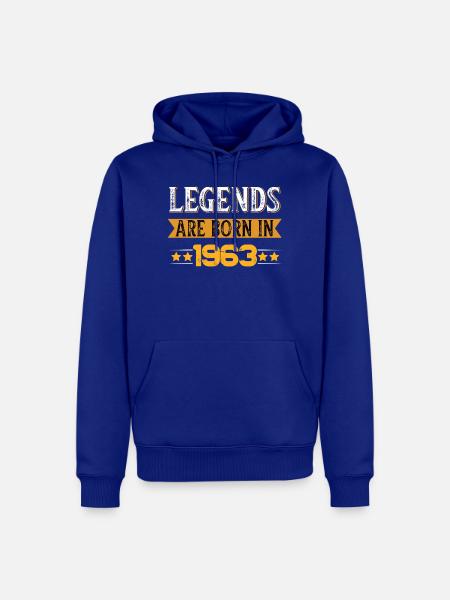 Birthday born in 1963 - Männer Premium Bio Hoodie - Royalblau