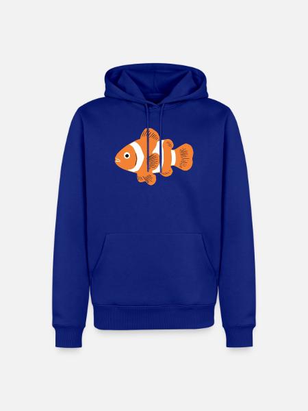 Clownfisch_orange_Aquarium_Geschenk - Männer Premium Bio Hoodie - Royalblau
