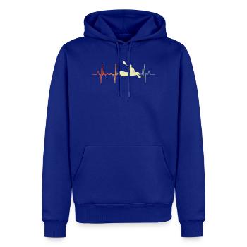 Rudern Pulsschlag Retro - Männer Premium Bio Hoodie - Royalblau - Vorne - Nico (187cm)